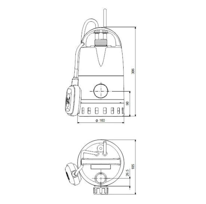 Погружной дренажный насос Grundfos Unilift CC5-A1 (96280966), фото 3