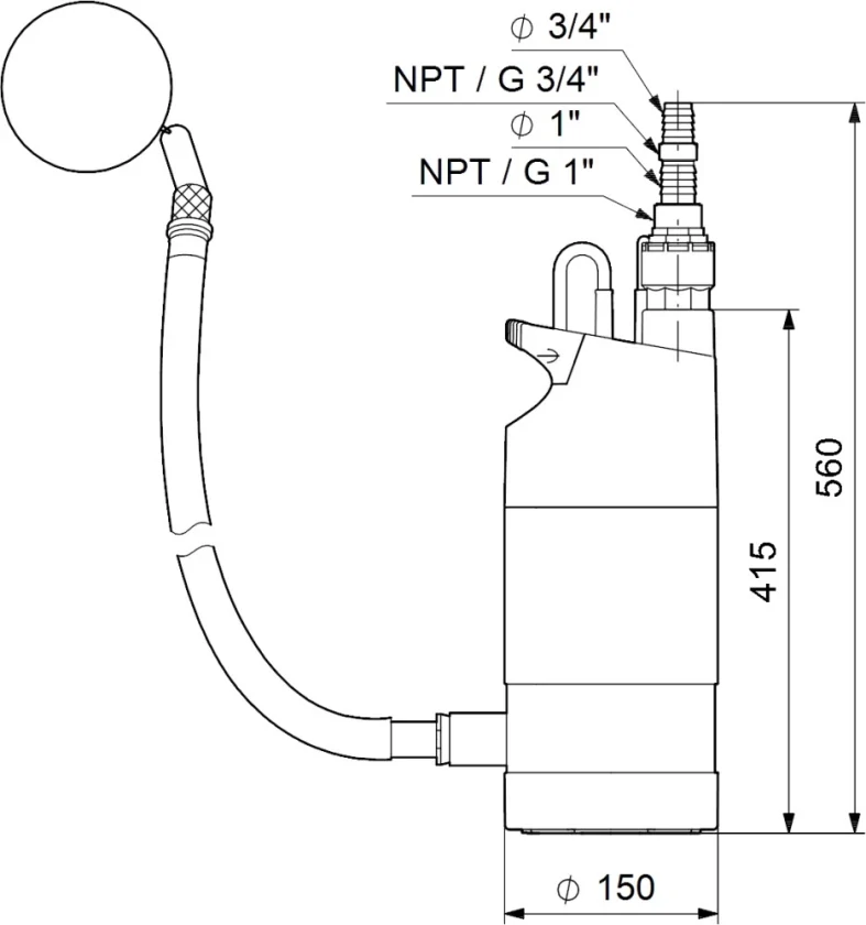 Занурювальний колодязний насос Grundfos SB 3-45 AW (97686707), фото 2