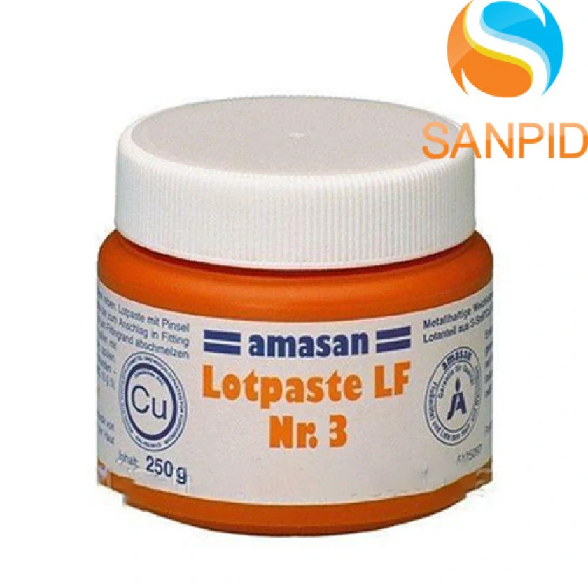 Флюс-паста для пайки медных труб и фитингов Amasan Lotpaste LF Nr.3 250г, фото 1