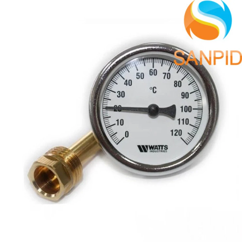 Термометр биметаллический Watts T63/50 (F+R801 OR 63mm 0-120°C), фото 1