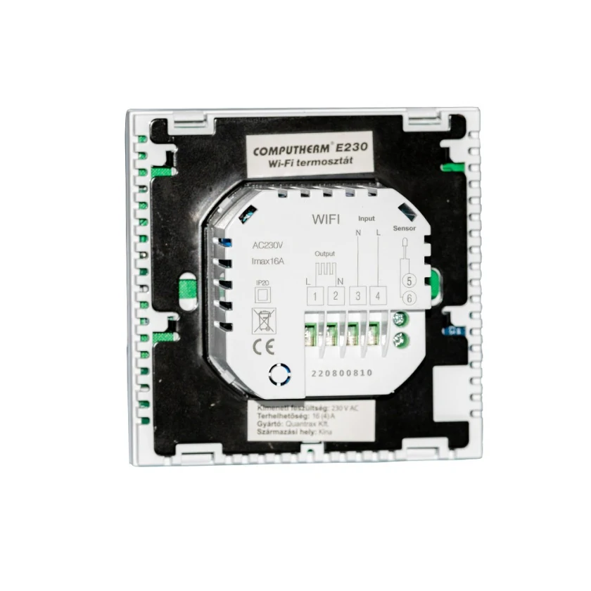 Проводной терморегулятор для теплого пола Computherm E230 Wi-Fi, фото 4