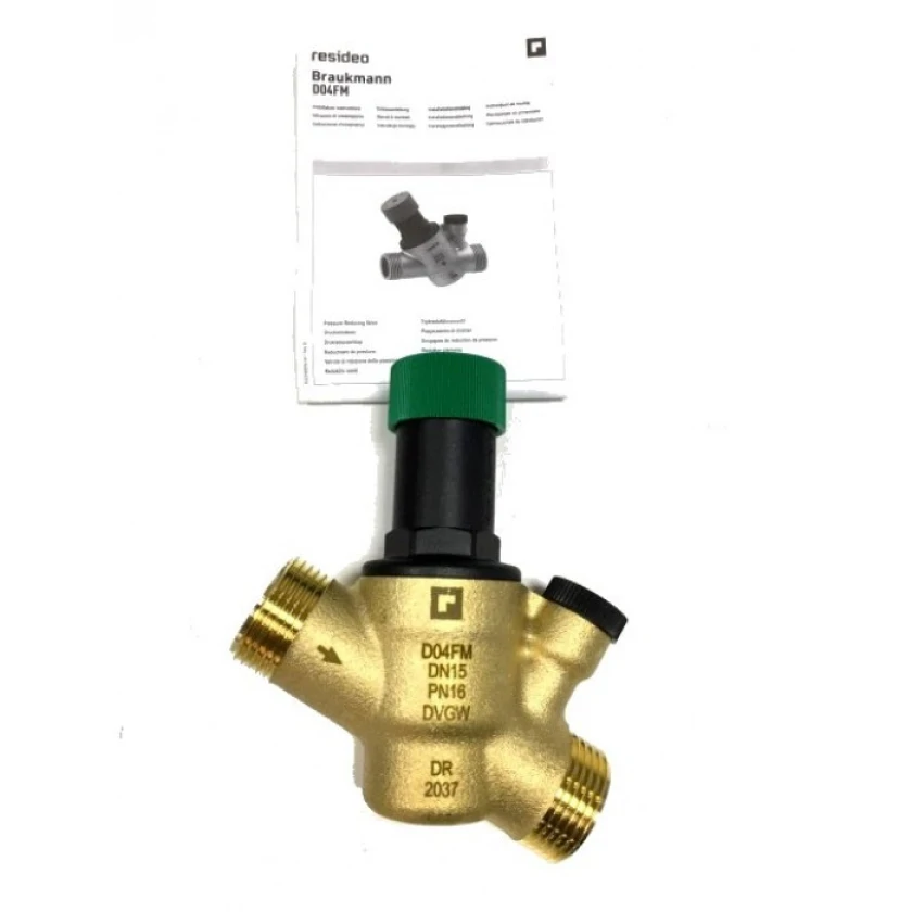 Редуктор давления воды Honeywell Resideo Braukmann D04FM-3/4A DN20 PN16 70°C, фото 3