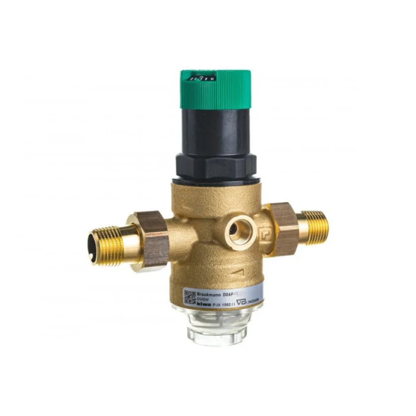 Редуктор давления воды Honeywell Resideo Braukmann D06F-3/4A DN15 PN16 40°C, фото 1