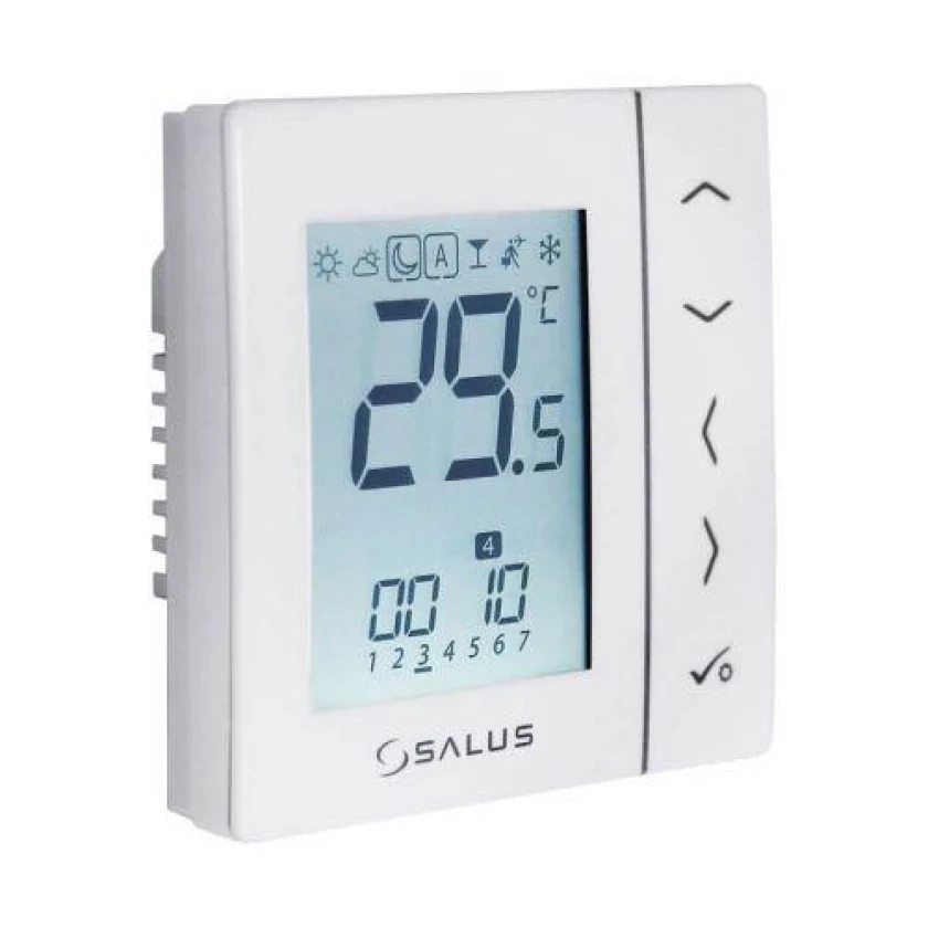 Терморегулятор для скрытой проводки Salus VS10WRF white, фото 1