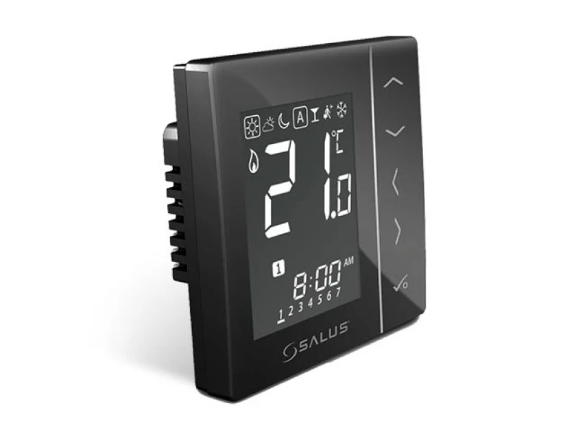 Терморегулятор для скрытой проводки Salus VS10WRF black, фото 1