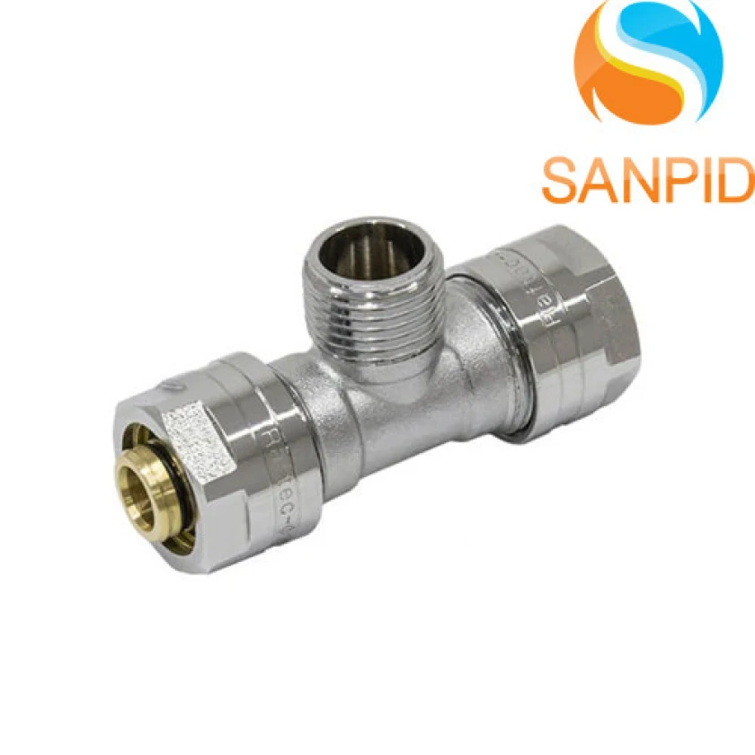 Тройник обжимной Raftec 16x1/2"x16 с наружной резьбой, фото 1