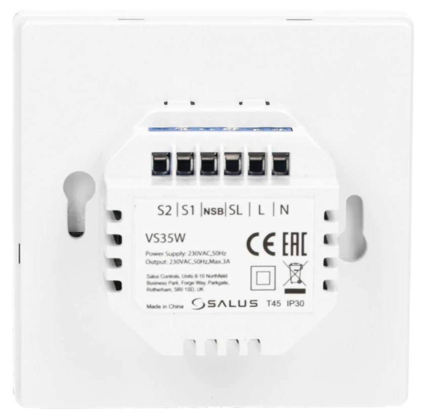 Провідний електронний терморегулятор Salus VS35W прихованого монтажу, фото 7