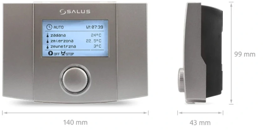 Погодозависимый регулятор для систем отопления Salus WT100, фото 5