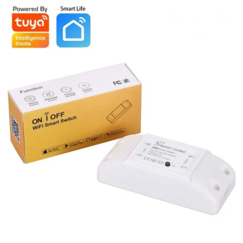 Розумний будинок міні вимикач Tuya Wi-Fi Smart Switch 10А реле (TuyaSmartSwitch), фото 1