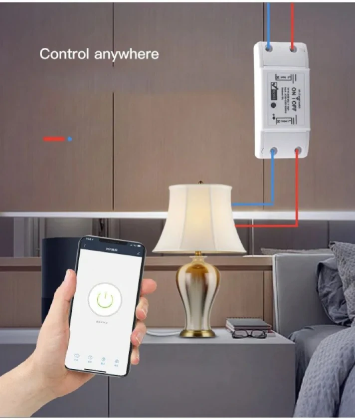 Розумний будинок міні вимикач Tuya Wi-Fi Smart Switch 10А реле (TuyaSmartSwitch), фото 2