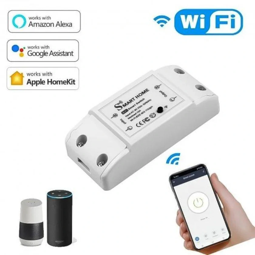 Розумний будинок міні вимикач Wi-Fi Smart Switch Breaker 10А реле (SwitchBreaker), фото 1