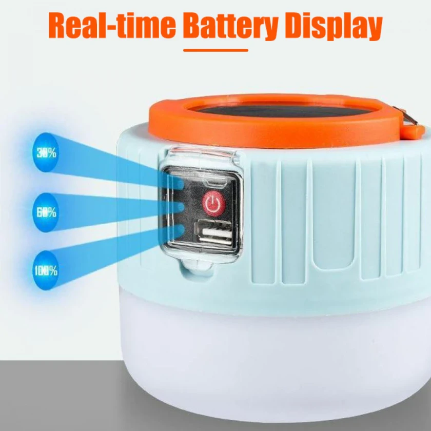 Ліхтар багатофункціональний Solar Emergency Light 1000W із сонячною панеллю, фото 4