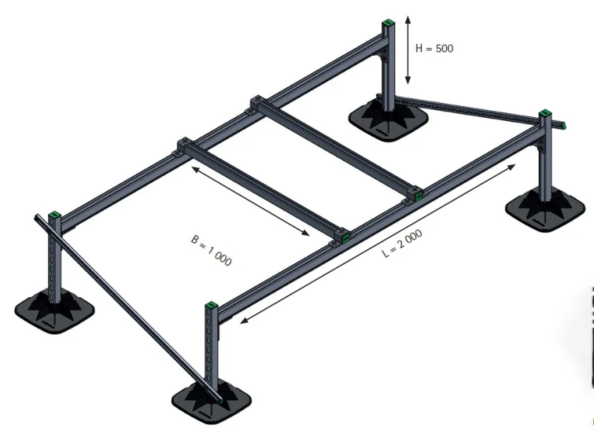Комплект рами Walraven K2 BIS Yeti Frame Set 1000х2000х500 мм 67685532_k2, фото 2