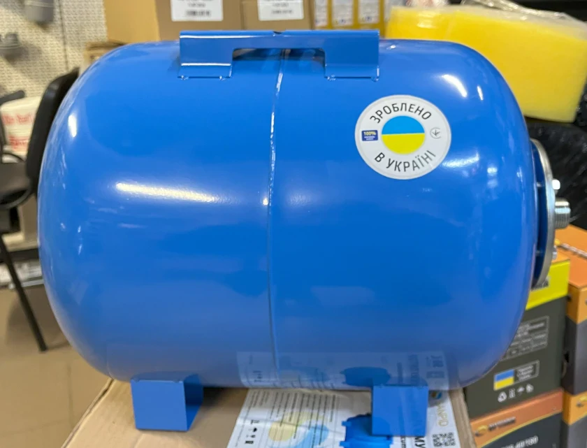 Гидроаккумулятор бак для воды эмалированный горизонтальный SANPID 50л, фото 2
