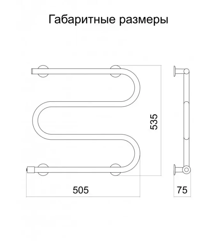 Полотенцесушитель электрический "Змейка", фото 2