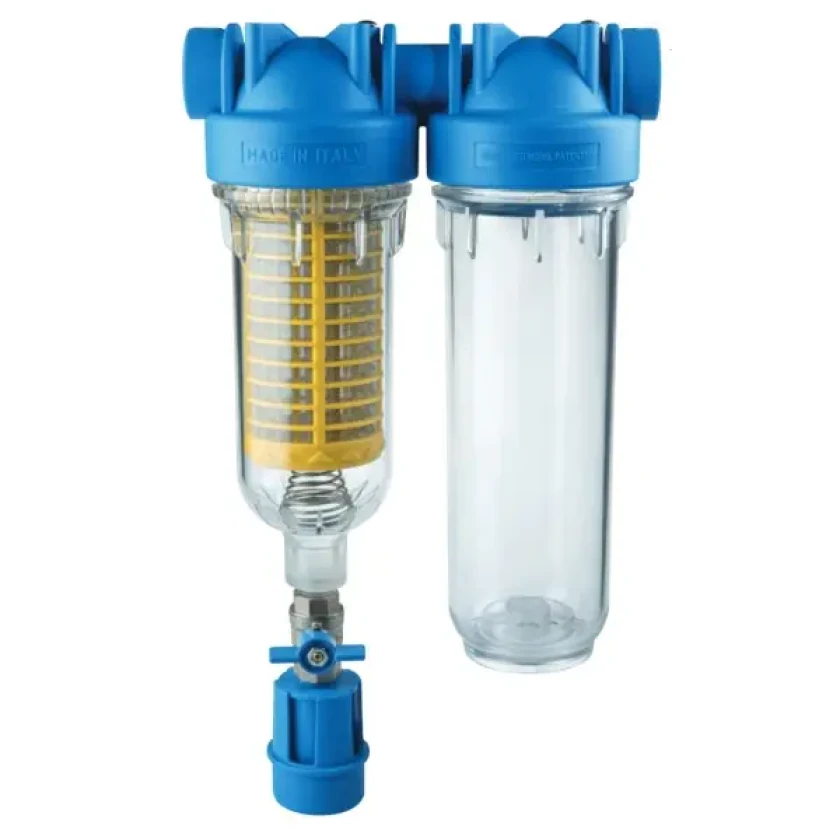 Самопромывной двойной фильтр для воды Atlas Filtri Hydra Rainmaster Duo 3/4" + картриджи RAH, LA 45°C 8 bar KIT (RA6096224), фото 3