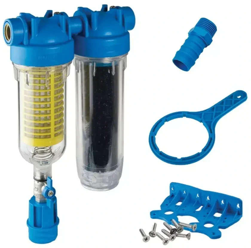 Самопромывной двойной фильтр для воды Atlas Filtri Hydra Rainmaster Duo 1" + картриджи RAH, LA 45°C 8 bar KIT (RA6096234), фото 1
