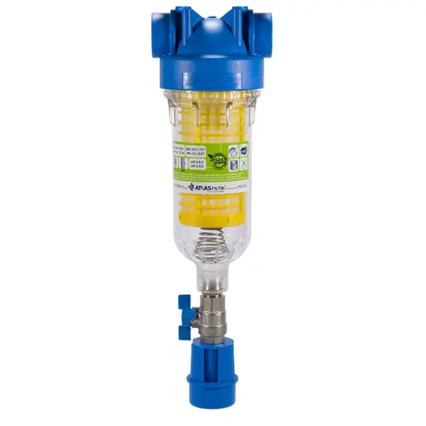 Самопромывной фильтр для воды Atlas Filtri KIT Hydra 1/2" от механических примесей + картридж RLH 90 mcr (RA6000010), фото 2