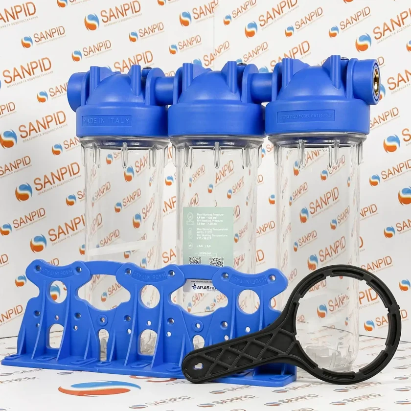 Фильтр-колба для холодной воды Atlas Filtri 10" DP-TRIO 1" OT-TS (ZA1400701/ZA3320680), фото 3